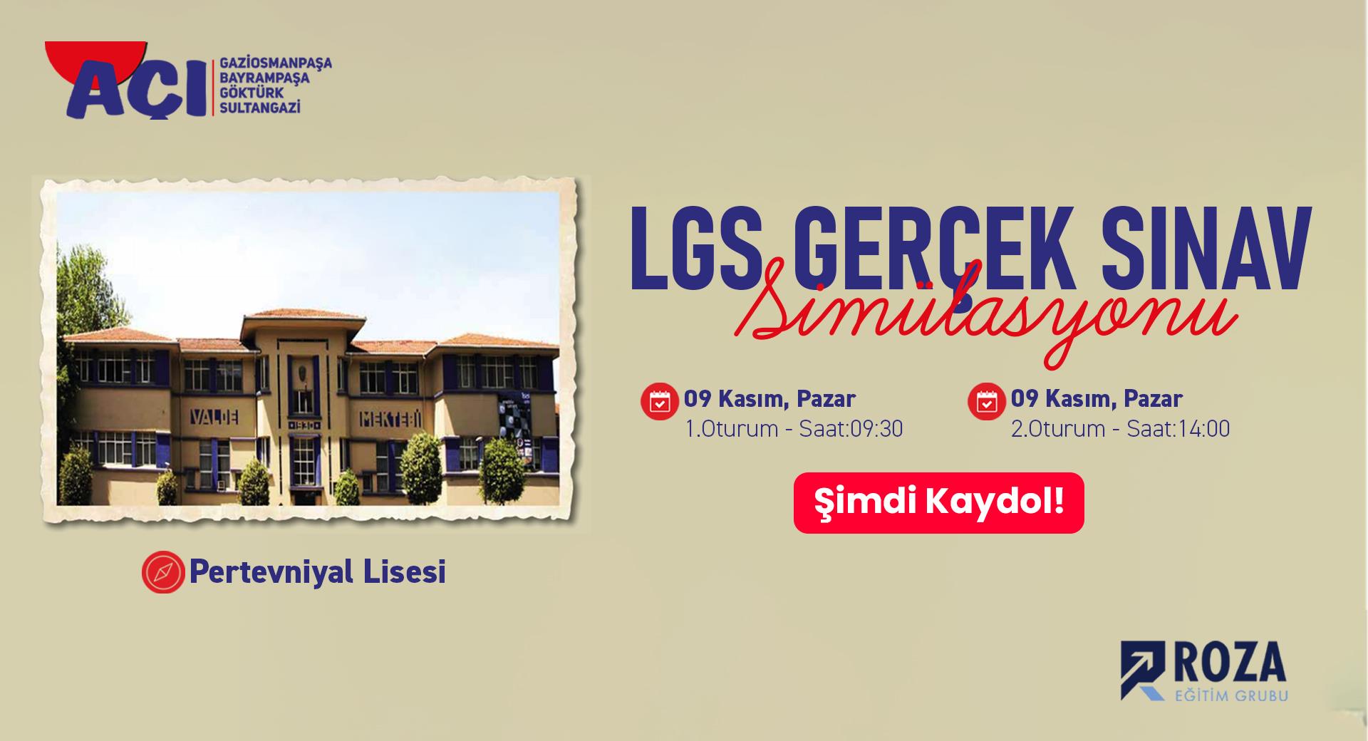 Pertevniyal Lisesi Gerçek Sınav Simülasyonu 